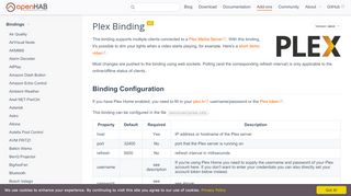 
                            10. Plex - Bindings | openHAB