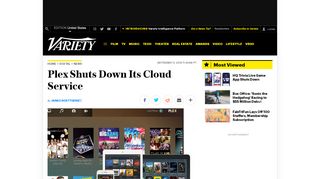 
                            13. Plex Is Shutting Down Plex Cloud in November – Variety