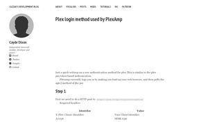 
                            9. Plex login method used by PlexAmp – Cazzar's Development Blog