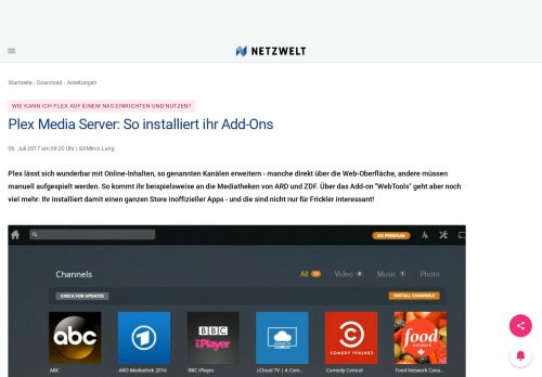 
                            12. Plex Media Server: So installiert ihr Add-Ons - NETZWELT