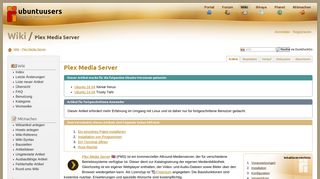 
                            7. Plex Media Server › Wiki › ubuntuusers.de