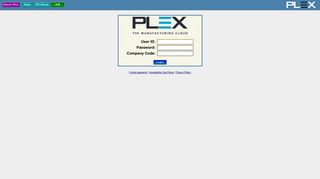 
                            2. Plex Online Logon - Plex Manufacturing Cloud