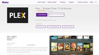 
                            6. Plex | Roku Channel Store | Roku