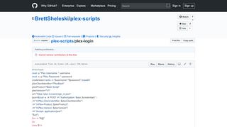 
                            7. plex-scripts/plex-login at master · BrettSheleski/plex-scripts · GitHub