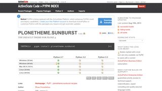 
                            13. plonetheme.sunburst | Python Package Manager Index (PyPM ...