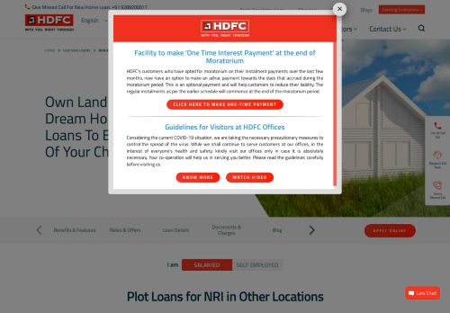 
                            2. Plot Loans - HDFC Ltd