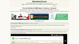 
                            13. Pls How Reliable Is MMM Nigeria - Business - Nigeria - Nairaland Forum
