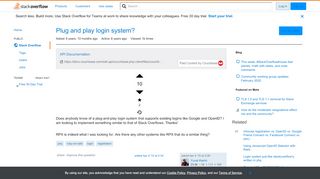 
                            10. Plug and play login system? - Stack Overflow