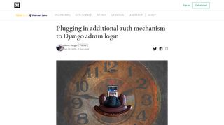 
                            9. Plugging in additional auth mechanism to Django admin login - Medium