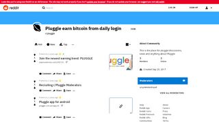 
                            11. Pluggle earn bitcoin from daily login - Reddit