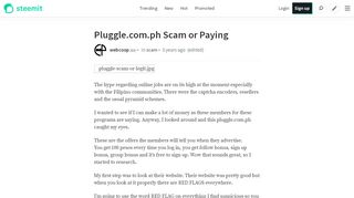 
                            10. Pluggle.com.ph Scam or Paying — Steemit