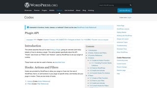 
                            8. Plugin API « WordPress Codex