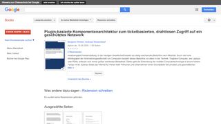 
                            13. Plugin-basierte Komponentenarchitektur zum ticketbasierten, ...