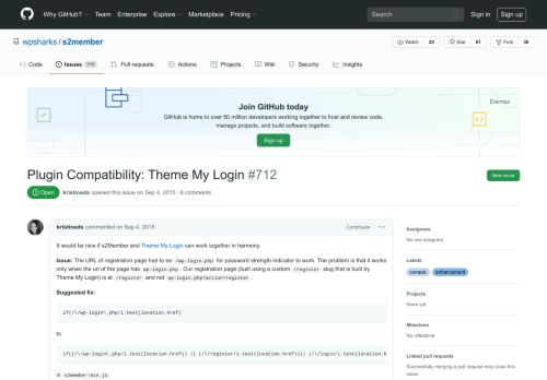 
                            6. Plugin Compatibility: Theme My Login · Issue #712 · wpsharks ...