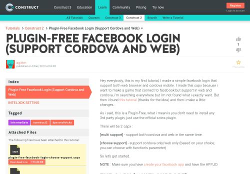 
                            11. Plugin-Free Facebook Login (Support Cordova and Web) - Game Dev ...