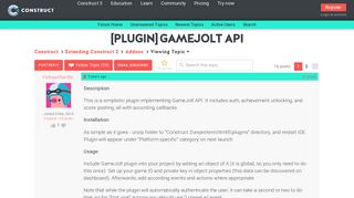 
                            12. [PLUGIN] GameJolt API - Construct Official Forums - Construct.net