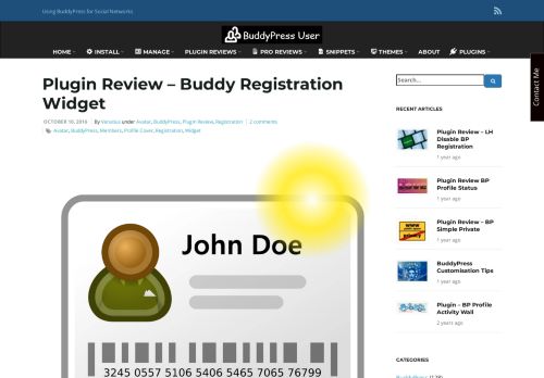 
                            4. Plugin Review – Buddy Registration Widget – BuddyPress User