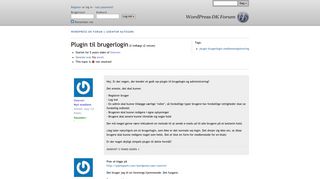 
                            7. Plugin til brugerlogin « WordPress DK Forum - WordPress Danmark