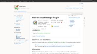 
                            5. plugin:maintenancemessage [DokuWiki]