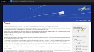 
                            4. Plugins – Documentation – Swift Mailer