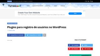 
                            1. Plugins para registro de usuários no Wordpress - Tutoriart