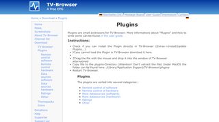
                            4. Plugins - TV-Browser