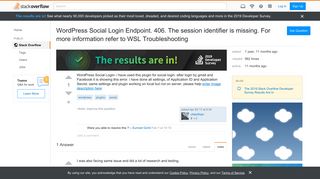 
                            3. plugins - WordPress Social Login Endpoint. 406. The session identifier ...