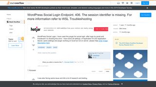 
                            5. plugins - WordPress Social Login Endpoint. 406. The session ...