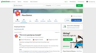 
                            8. Plum District - This is not a good group of people | Glassdoor