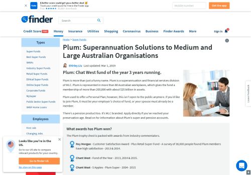 
                            10. Plum: Super For Medium and Large Australian Organisations - Finder