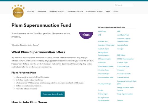 
                            8. Plum Superannuation Fund: Review & Compare Super Funds ...