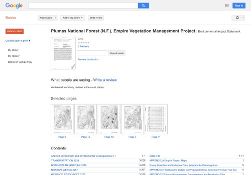
                            8. Plumas National Forest (N.F.), Empire Vegetation Management Project: ...