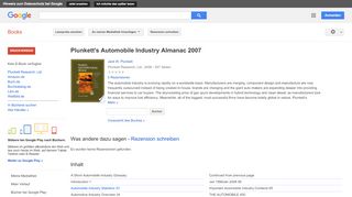 
                            13. Plunkett's Automobile Industry Almanac 2007