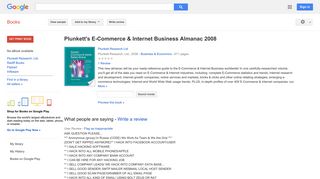
                            12. Plunkett's E-Commerce & Internet Business Almanac 2008