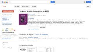 
                            11. Plunkett's Retail Industry Almanac 2006