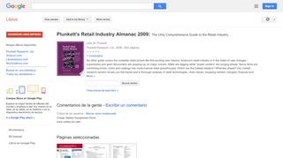 
                            5. Plunkett's Retail Industry Almanac 2009: The Only Comprehensive ...