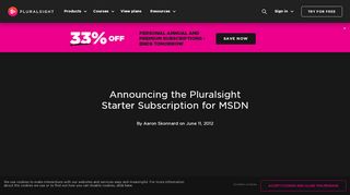 
                            6. Pluralsight for MSDN Subscribers Worldwide | Pluralsight