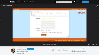 
                            6. Plurk.com signup form | www.plurk.com/ | Chris Messina | Flickr