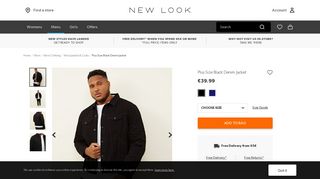 
                            6. Plus Size Black Denim Jacket | New Look