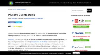 
                            3. Plus500 Cuenta Demo - Condiciones y Características