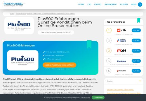 
                            6. Plus500 Demokonto » kostenlos & unbegrenzt traden «