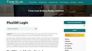 
                            9. Plus500 login | Starting was never so easy - Forex Scam Buster