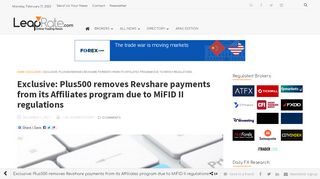 
                            13. Plus500 removes Revshare from Affiliate program MiFID II regulations