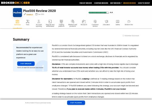 
                            12. Plus500 Review 2019 - Pros and Cons Uncovered - Brokerchooser