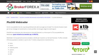 
                            13. Plus500 Webtrader: guida all'utilizzo - Brokerforex.it