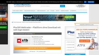 
                            11. Plus500 Webtrader: Plattform ohne Download nutzen - Forex Handel