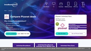 
                            7. Plusnet broadband, landline, and TV packages - broadbandchoices