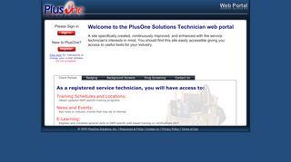 
                            2. PlusOne Solutions Technician Web Portal