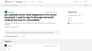 
                            4. plz anybody knows what happened to his server: hawamail. i used to ...