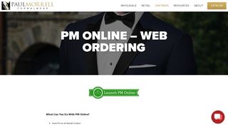 
                            10. PM Online - Web Ordering - Paul Morrell Formalwear